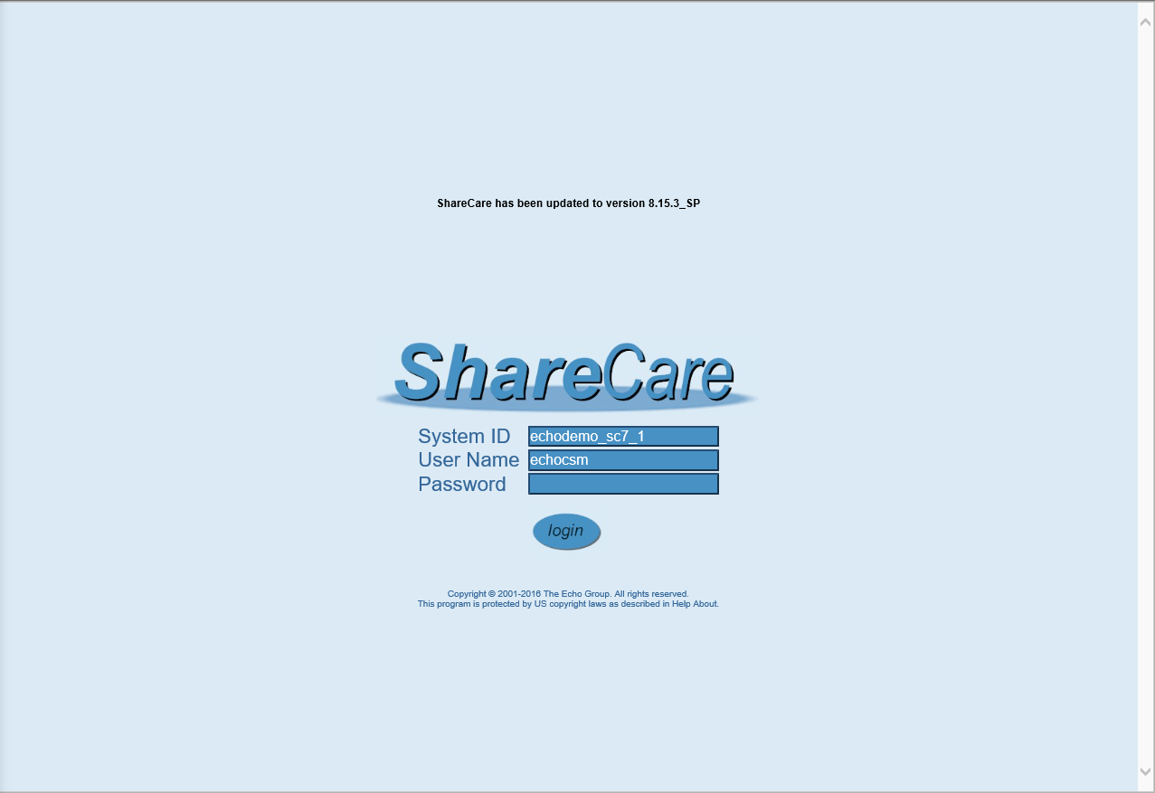 sharecare system id username and password